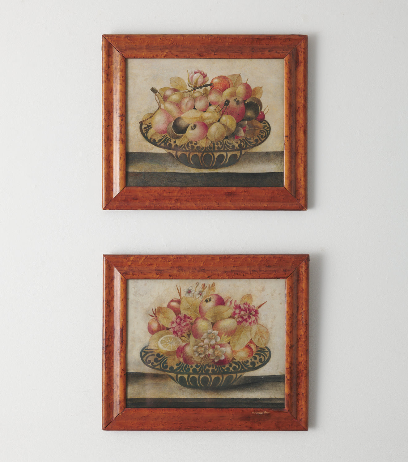 PAIR OF WATERCOLOR PAINTINGS ON VELLUM POSSIBLY OCTAVIANUS MONTFORT OR GIOVANNI GARZINI